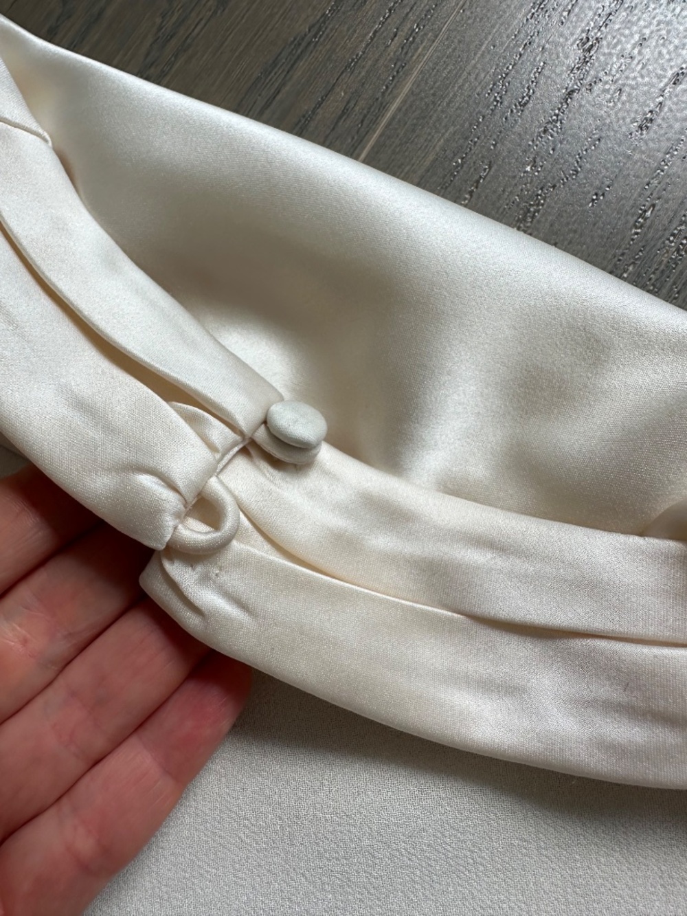 Reformation ROY Satin Wedding Dress Halter Gown Fior Di Latte Ivory With Tags 6 - Picture 11 of 15